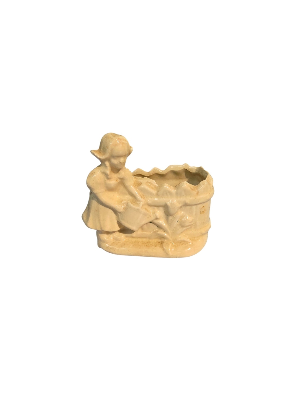 Just USA Cream Ceramic Girl Planter